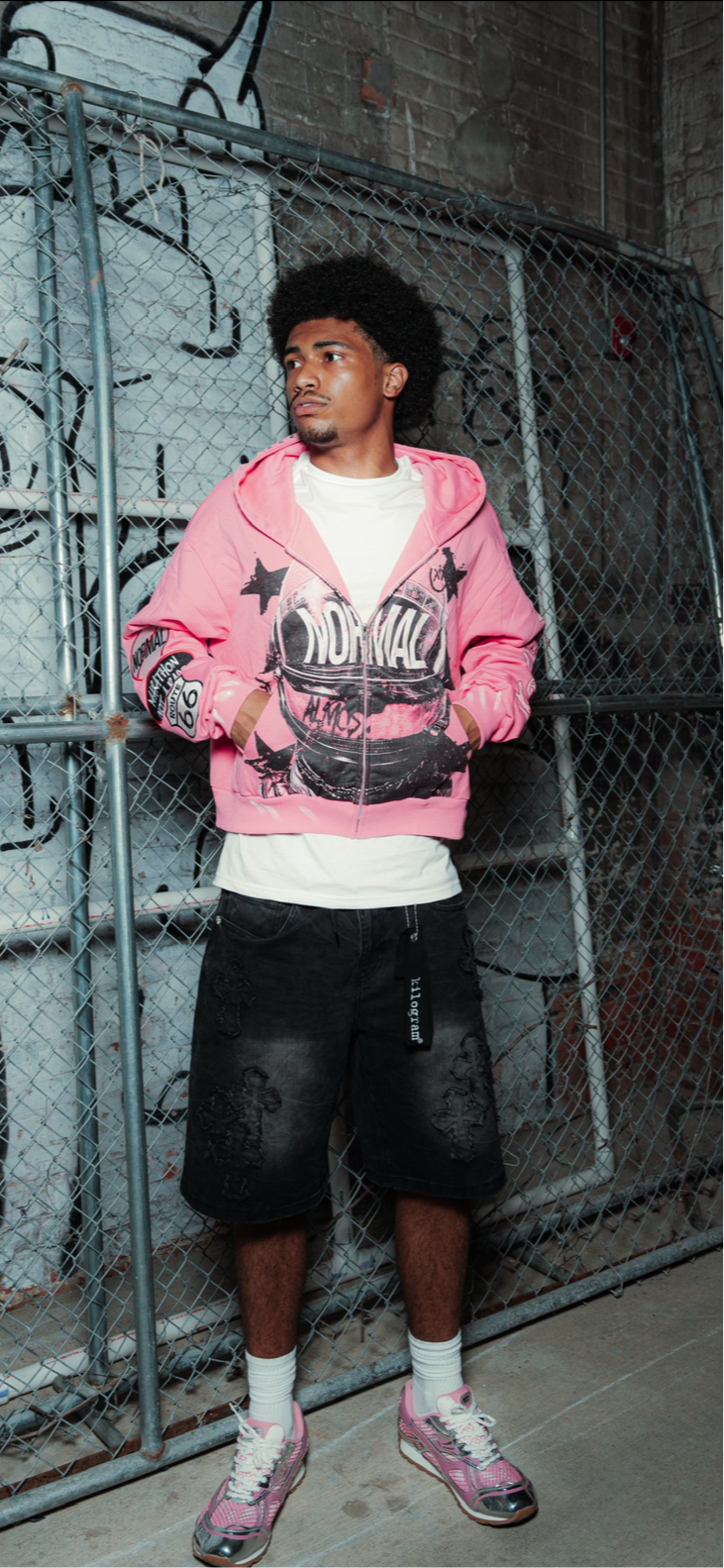 Pink MARATHON NOT A RACE ZIP UP