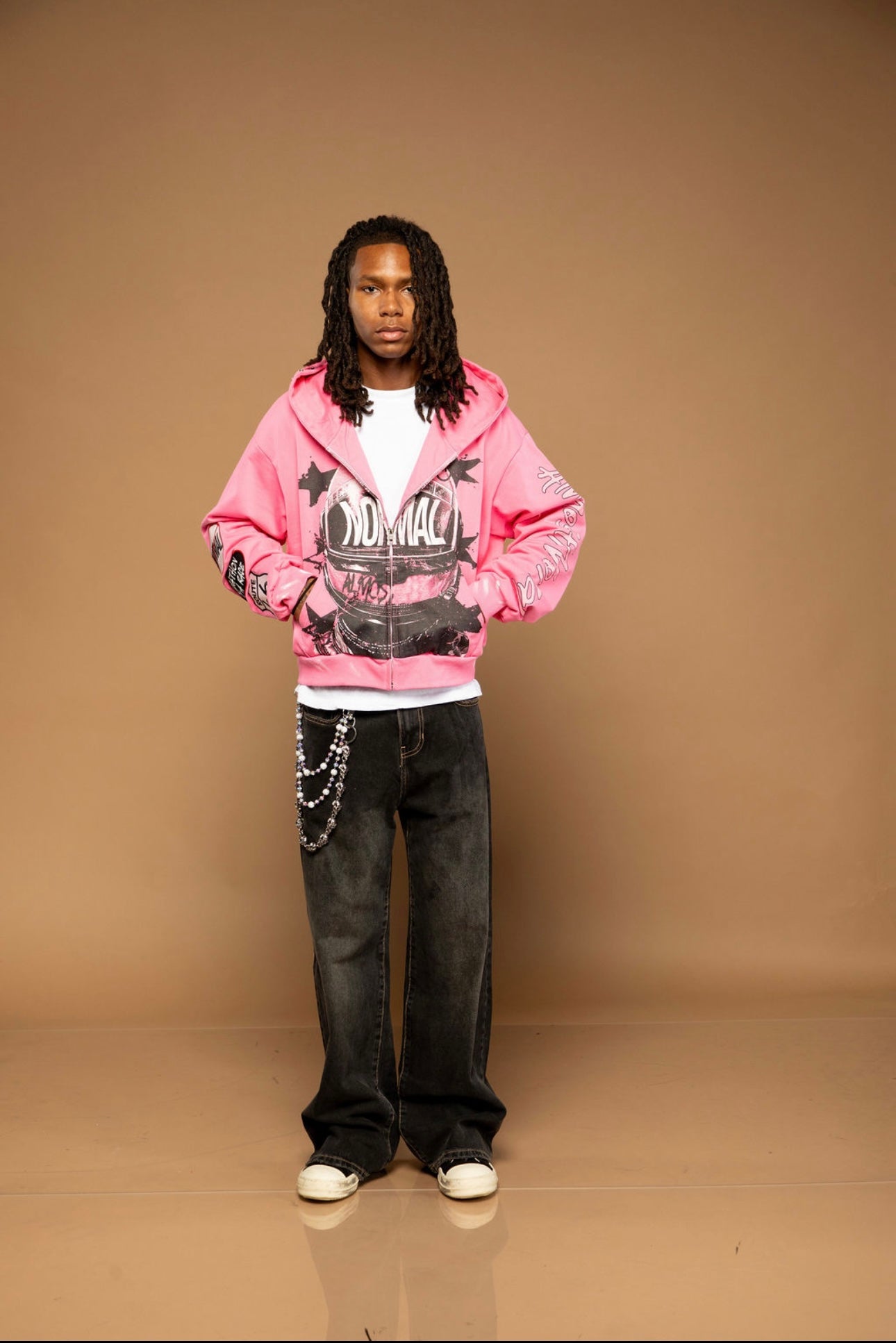 Pink MARATHON NOT A RACE ZIP UP
