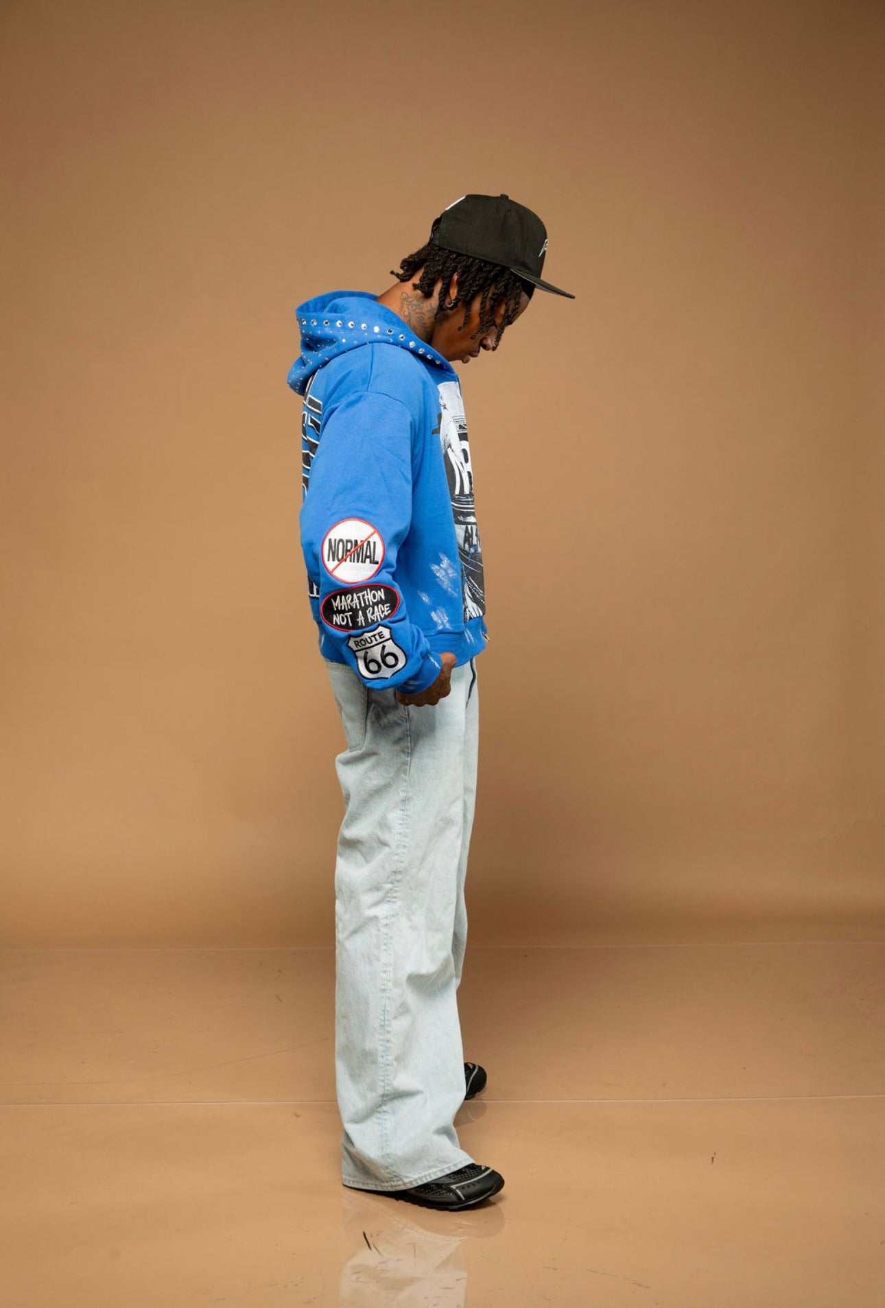 Blue MARATHON NOT A RACE ZIP UP
