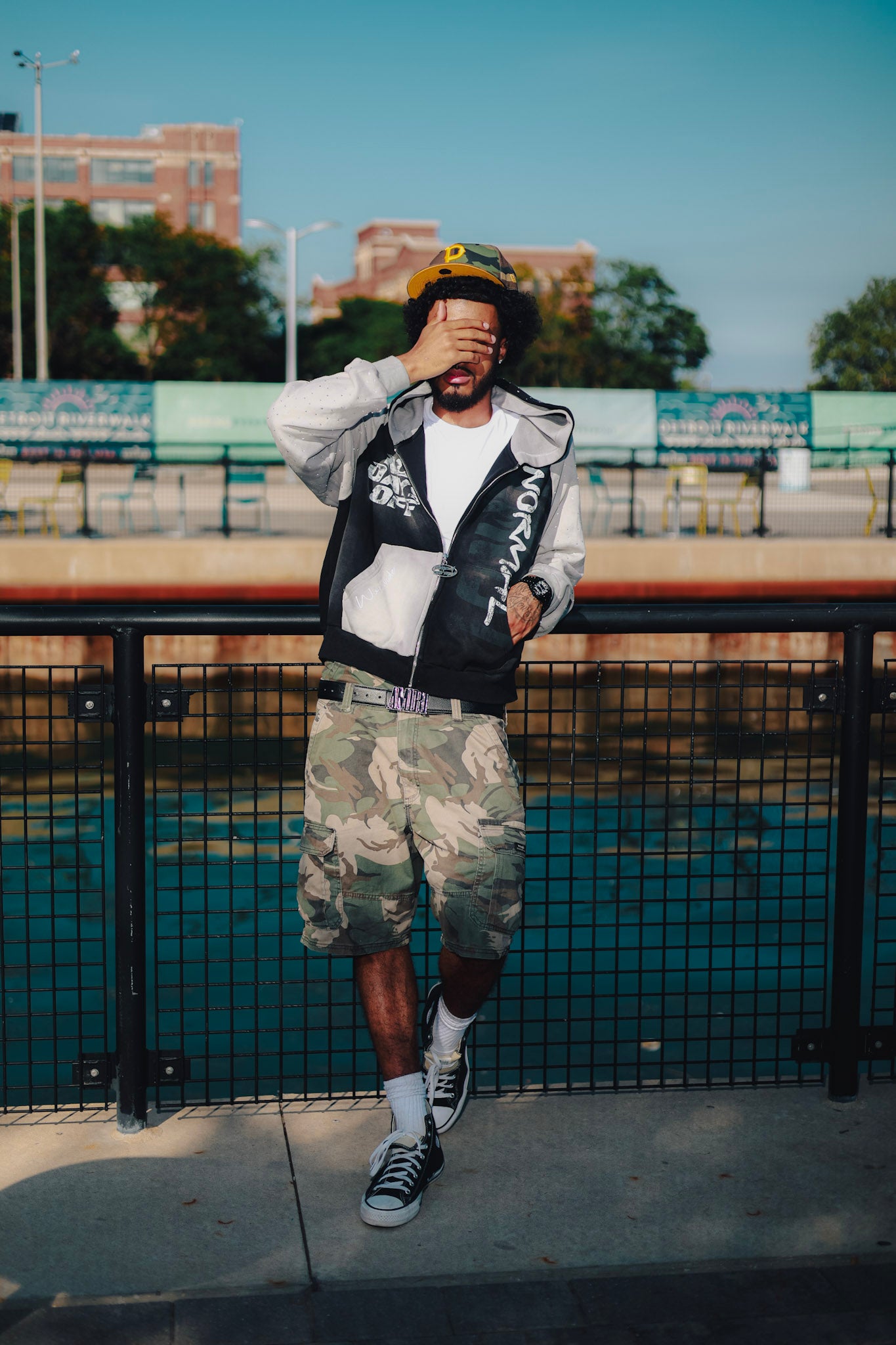 Black & Grey NO DAYS OFF zip up