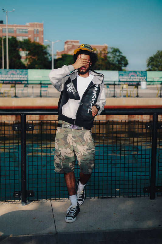 Black & Grey NO DAYS OFF zip up