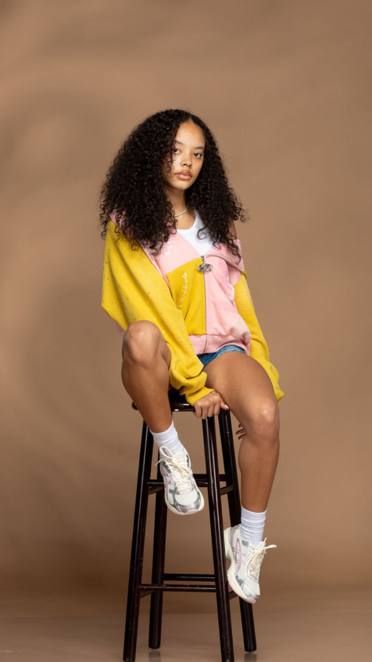 Pink & Yellow NO DAYS OFF zip up